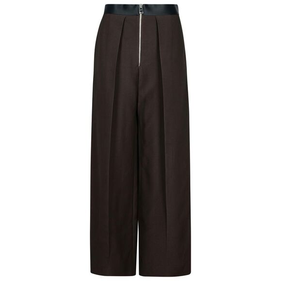 Khaite 'Marine' Brown Viscose Blend Pants Women